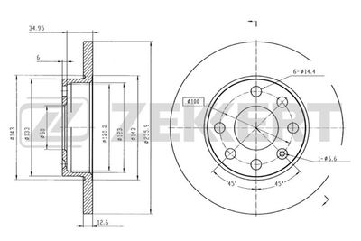 BS5033 ZEKKERT Тормозной диск