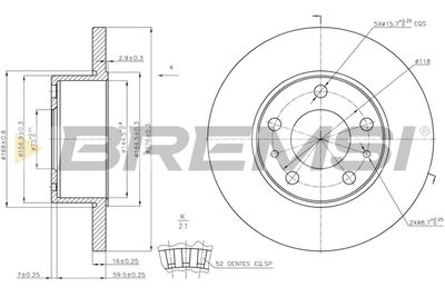 CD5196S BREMSI Тормозной диск