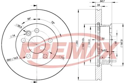 BD3014 FREMAX Тормозной диск