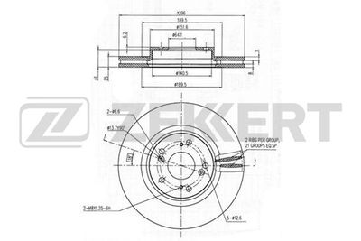 BS6228 ZEKKERT Тормозной диск