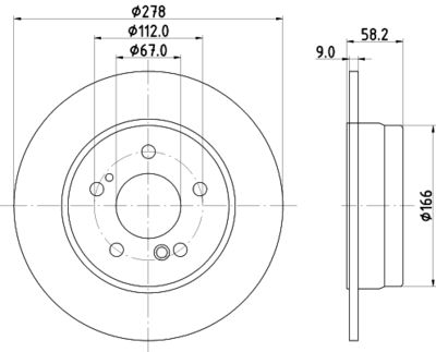 8DD355102861 HELLA Тормозной диск