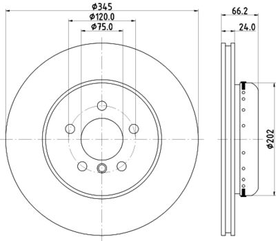 8DD355120851 HELLA PAGID Тормозной диск