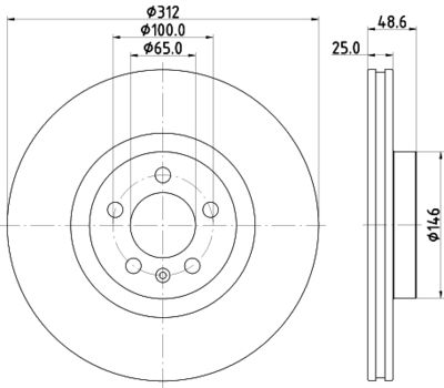 8DD355132011 HELLA Тормозной диск