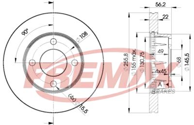 BD4013 FREMAX Тормозной диск