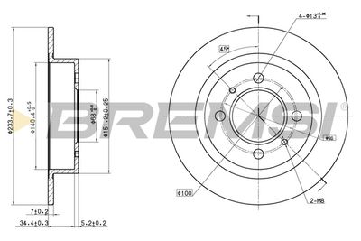 CD6790S BREMSI Тормозной диск