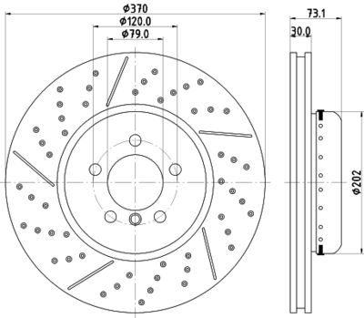 8DD355120771 HELLA PAGID Тормозной диск