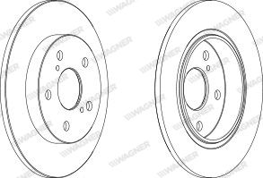 WGR16451 WAGNER Тормозной диск