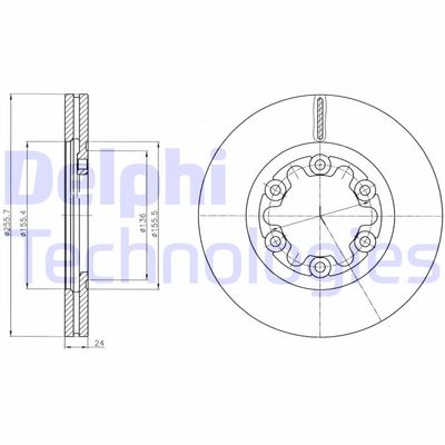 BG4319 DELPHI Тормозной диск