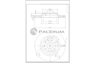 P331137 ASHUKI by Palidium Тормозной диск