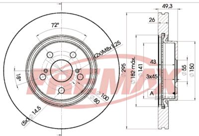 BD0505 FREMAX Тормозной диск