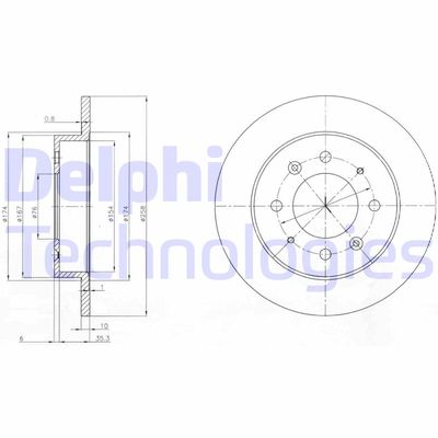 BG4017 DELPHI Тормозной диск