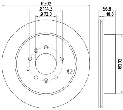 MDC2082 MINTEX Тормозной диск