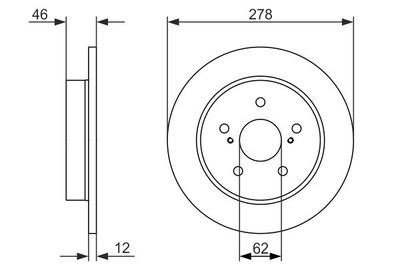 0986479752 BOSCH Тормозной диск