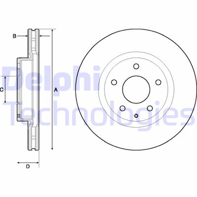 BG4713C DELPHI Тормозной диск