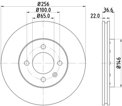 8DD355118261 HELLA PAGID Тормозной диск