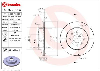 BS8581 BRECO Тормозной диск