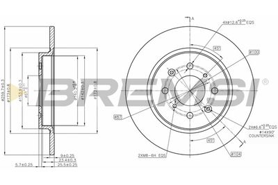 CD7876S BREMSI Тормозной диск