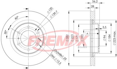 BD7113 FREMAX Тормозной диск