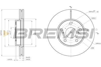 CD8653V BREMSI Тормозной диск