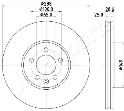 DI0950 JAPANPARTS Тормозной диск