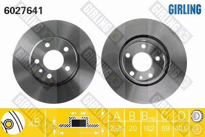 6027641 GIRLING Тормозной диск