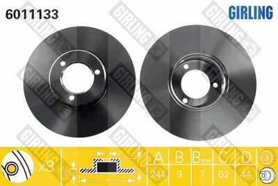 6011133 GIRLING Тормозной диск