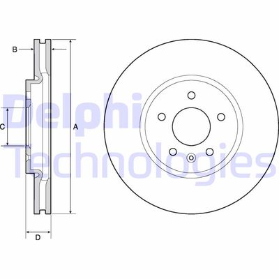 BG4672C DELPHI Тормозной диск