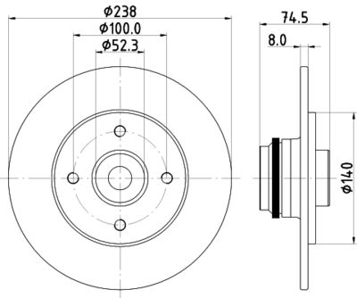 8DD355125161 HELLA PAGID Тормозной диск