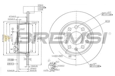 CD7328S BREMSI Тормозной диск