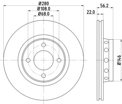 8DD355127131 HELLA Тормозной диск