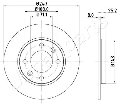 DP0615 JAPANPARTS Тормозной диск