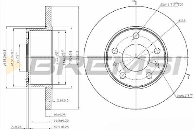 CD5195S BREMSI Тормозной диск