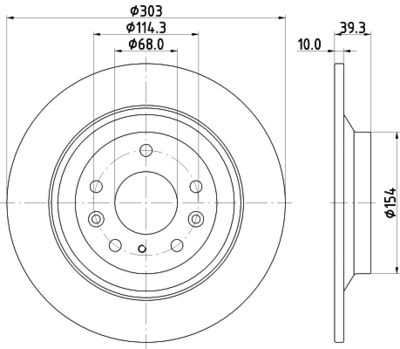 8DD355133481 HELLA Тормозной диск