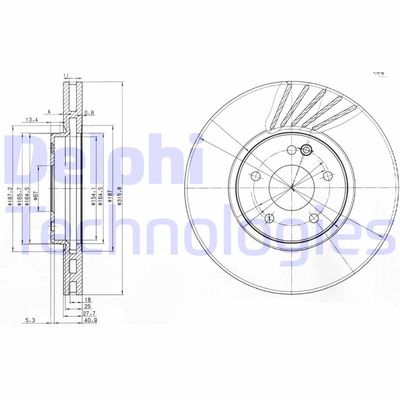 BG3238 DELPHI Тормозной диск