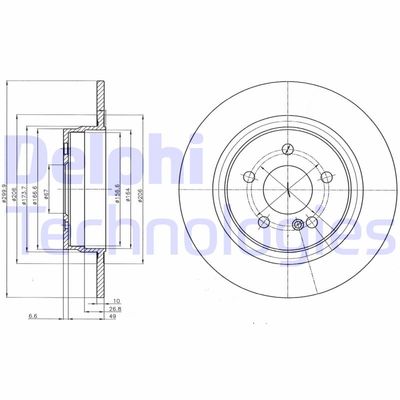 BG4153C DELPHI Тормозной диск