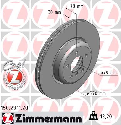 150291120 ZIMMERMANN Тормозной диск