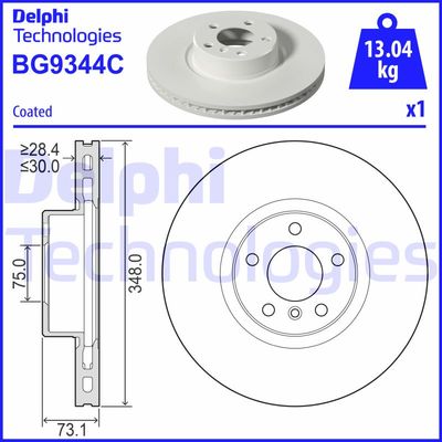 BG9344C DELPHI Тормозной диск