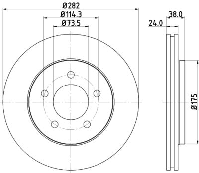 8DD355107931 HELLA Тормозной диск