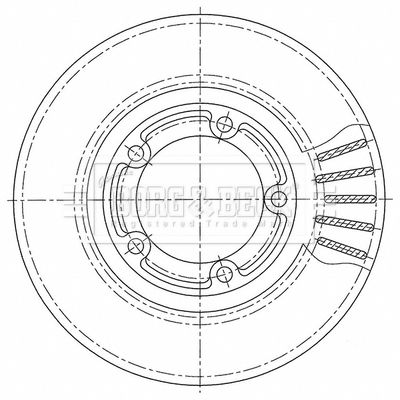 BBD5254 BORG & BECK Тормозной диск