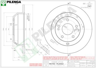 5849 PILENGA Тормозной диск