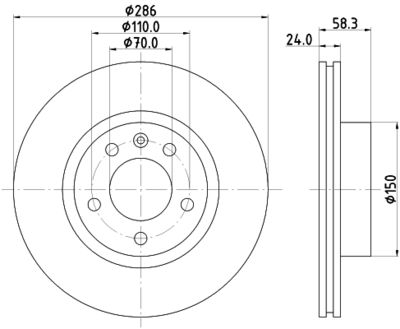 8DD355103721 HELLA PAGID Тормозной диск