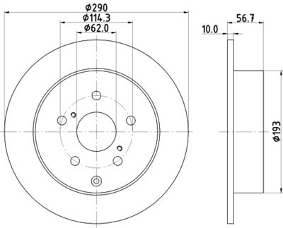 8DD355119021 HELLA PAGID Тормозной диск