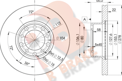 78RBD20205 R BRAKE Тормозной диск