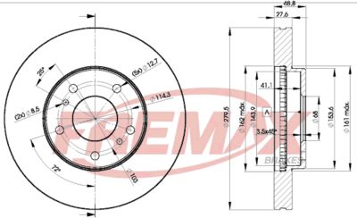 BD4103 FREMAX Тормозной диск