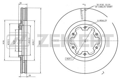 BS5696 ZEKKERT Тормозной диск