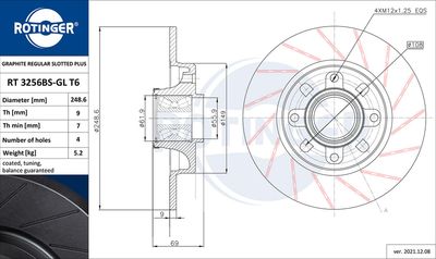 RT3256BSGLT6 ROTINGER Тормозной диск