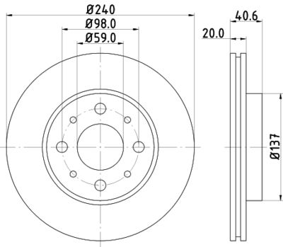 MDC1689 MINTEX Тормозной диск