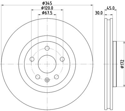 8DD355132621 HELLA Тормозной диск