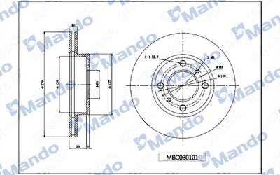 MBC030101 MANDO Тормозной диск