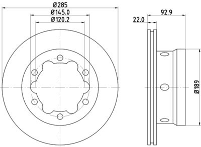 8DD355105811 HELLA PAGID Тормозной диск